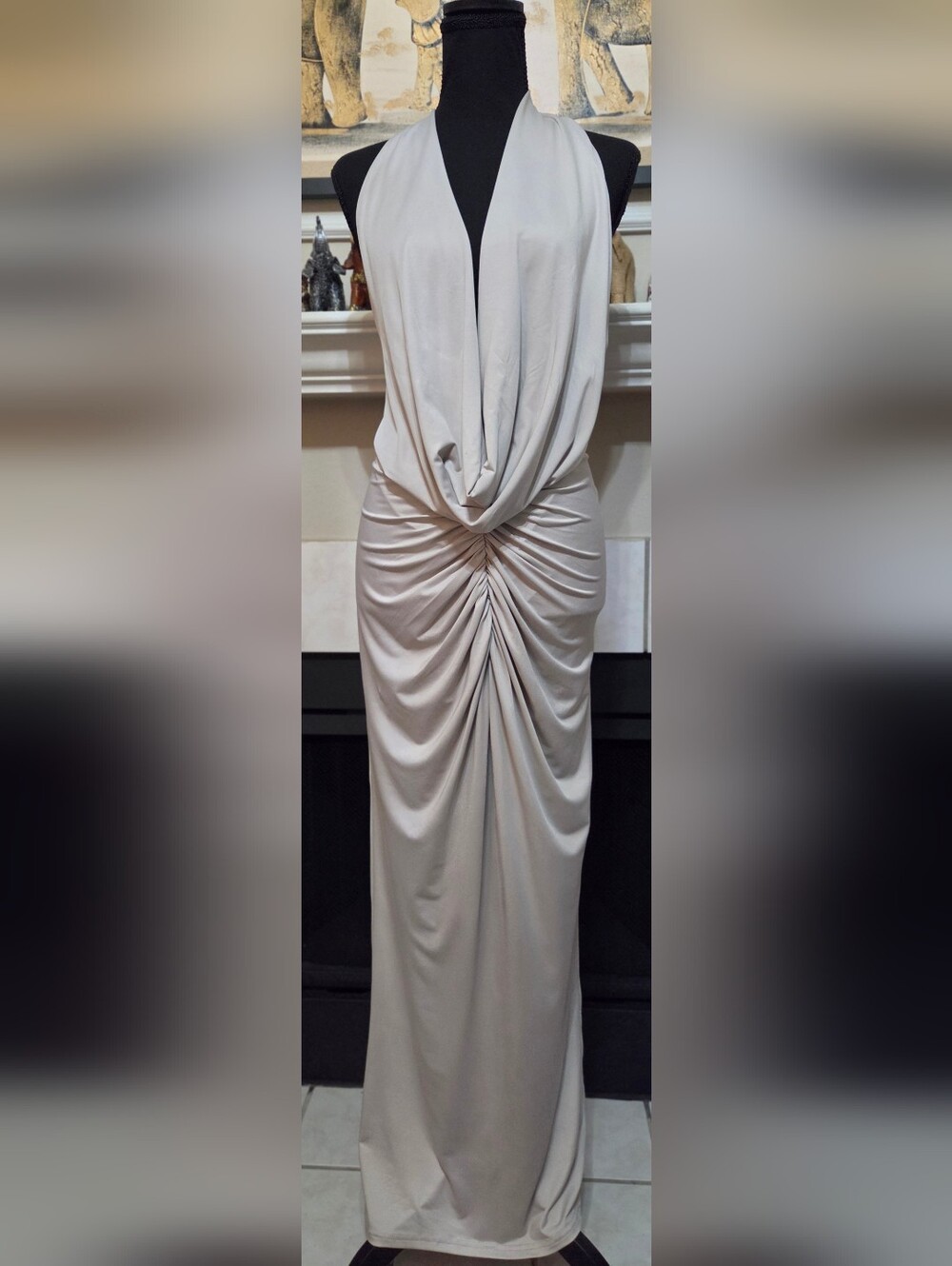 ​MARS The Label Halter Draped Maxi Dress